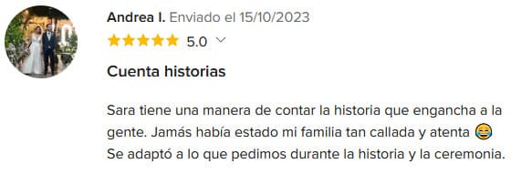 Comentarios y Reseñas de los Novios