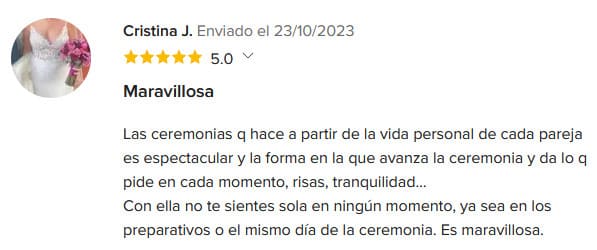 Comentarios y Reseñas de los Novios