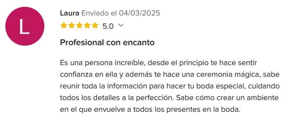 reseña boda 2025