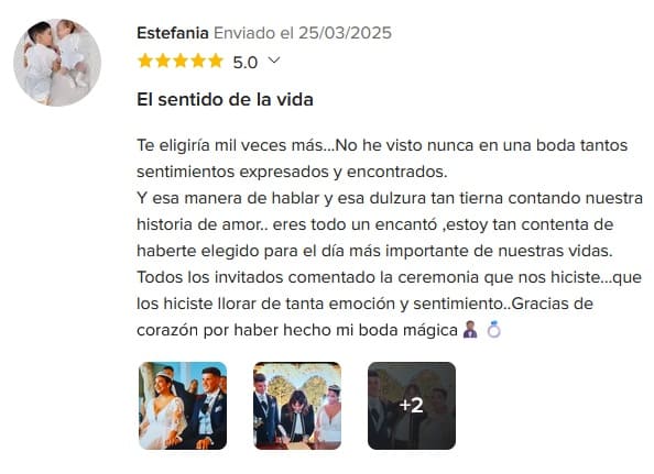 reseña boda 2025