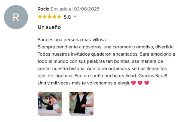 reseña boda 2025